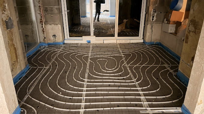 Fußbodenheizung Trägerplatten-System